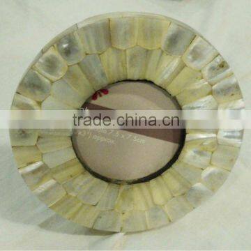 Round Shape Sea Shell Mother Of Pearl Photo Frame photo-1