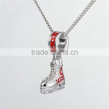 Custom Silver Beads Skate Shoe Charms Jewelry Wholesale photo-2