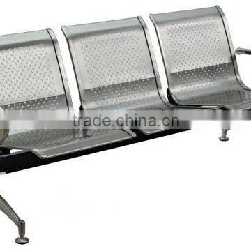 stainless steel salon waiting bench chair