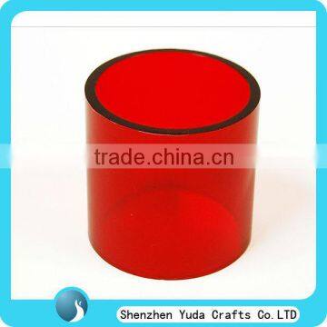 Beautiful Red Plexiglass Round Tube, Large Diameter Acrylic Tube, Supermarket Show Candy Plastic Tube