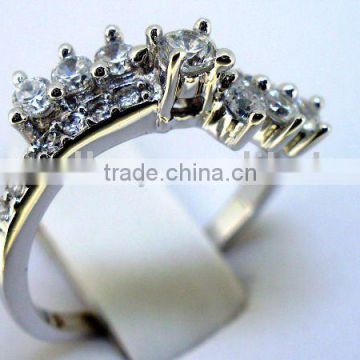 cz silver ring QCR031