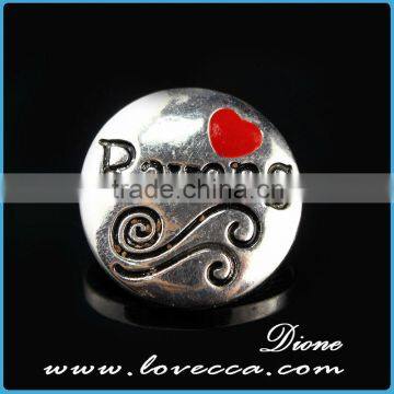 silver top quality men press button jewelry