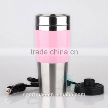 Stocked Electric Car Heating Mug With Lid Durable Leakproof Vacuum Thermos Mug OEM Logo Mug photo-3