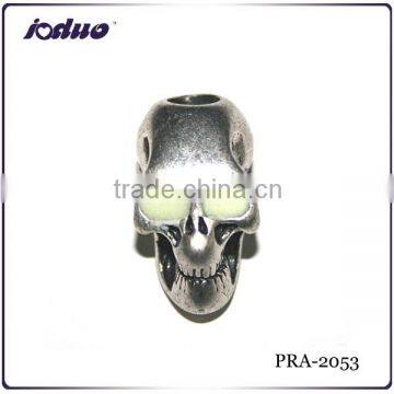 Luminous Skull Beads Top-hole Ornaments for knife lanyards or camping cord PRA-2053