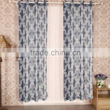 100% Polyester fabric dolly Snow voile Printed Fabric Curtain Panel drapery