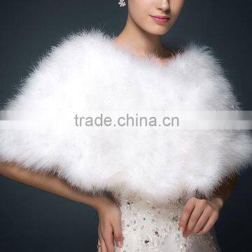 2016 New Style Fashion Real Wedding Turkey Feather Shawl