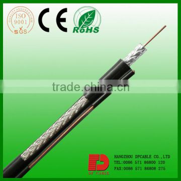 RG6-Messenger Copper Clad Steel Tri-Shield PE Foam Messenger Coaxial Cable TV Manufaturer UL