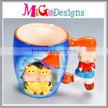 popular gifts embossed logo ceramic mug OEM custom welcome