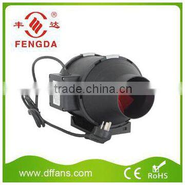 100mm Black Plastic Inline Duct Fan photo-3