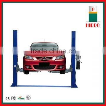 Low ceiling hydraulic car hoist