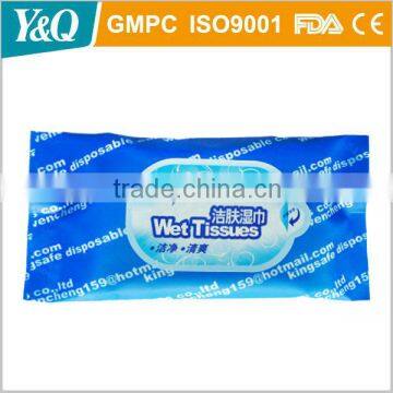 Non-woven Spunlace / Thermal Bonded / Hydrophilic Spunbond 10pcs Daily Custom Cleaning Wet Wipes