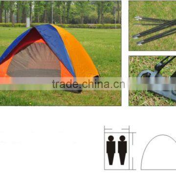 Outdoor 1-2 Person Portable Double Layer Patio Pop Up Camping Bed Tent Custom Camping Tent
