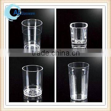 clear disposable shatterproof drinking plastic glass, plastic shot glass