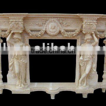 marble carving fireplace surround