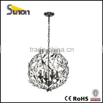 SD0161-4 guzhen factory price anquite color wrought Iron decorative indoo chandelier/hanging lamp