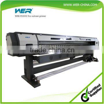 China WER ES3202 large format vinyl pvc flex banner printing machine 10 feet eco solvent printer for roll banner