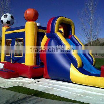 2016 Blue PVC inflatable bounce house for sale