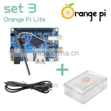 Orange Pi Lite Set 3: Pi Lite + Transparent ABS Case+ USB to DC 4.0MM - 1.7MM Power Cable Support Android, Ubuntu, Debian