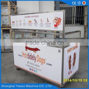 stainless steel hot dog carts mobile hot dog trolley cart for sale