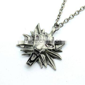 TV style summer punk jewelry Wolf pendant necklace for men