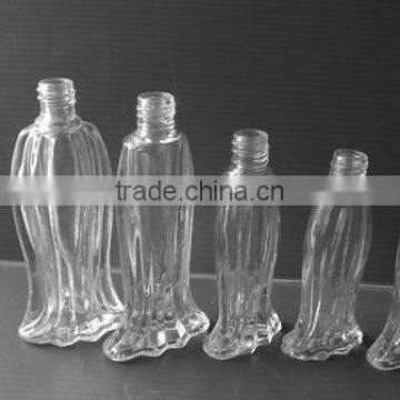 10ml to 30ml eco-friendly fish tail shaped clear glass perfume empty bottle