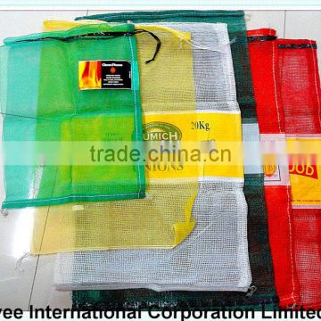 pp mesh bags for potatoes with logo / Bolsa de malla de PP