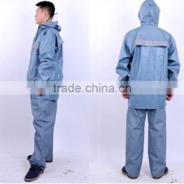 reflective strip on back rainy days working suits waterproof rain wear suit