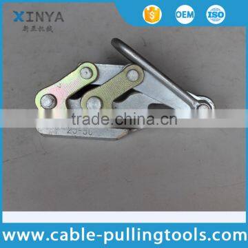 Stringing equipment dual cam earth wire come along clamp grip for grounding cable