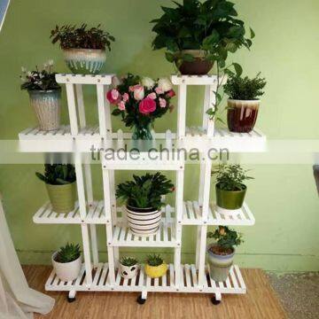 Customized Unique Indoor Corner Wooden Plant Stand photo-6