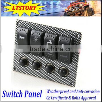 Led rocker switch dashboard panel 4gang