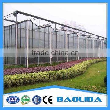 9.6m Each Span Venlo Type Glass Greenhouse For Vegetables