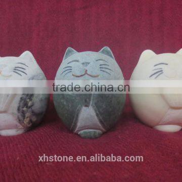 Small Cute Cat Stone Scupture for Hot Sale photo-2
