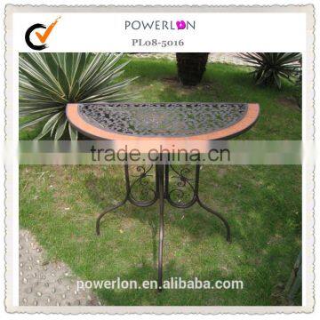 Antique Metal Corner Half Round Table In Uk photo-3