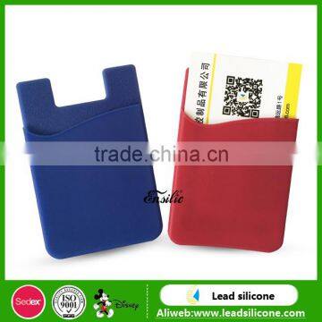 Custom Logo Silicone Mobile Phone Card Holder,Silicone Smartphone Card Pocket