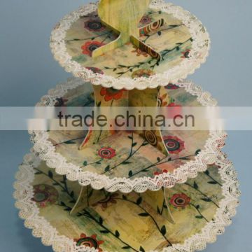 Store More Flower Paper Cupcake Stand with 3 Tier