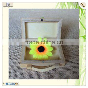 Shabby Chic Portable Carrying Magnet Close Wood Box photo-4