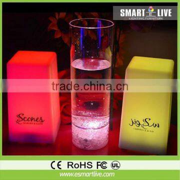 LED modern lighting plastic glowing ice cube /foam cube seat led garden led ball light