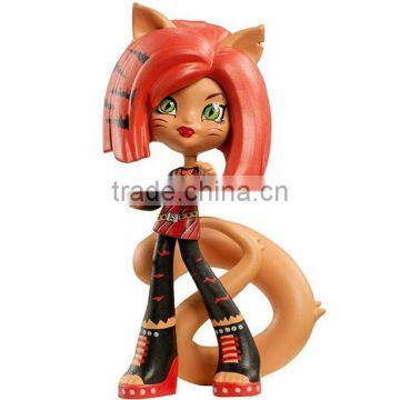 custom make charming 3d plastic cartoon girl figurine,customized your own design 3d girl figurine