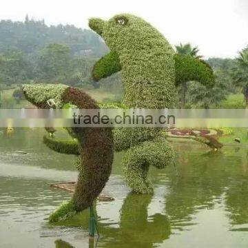 life size large top party artificial landscape uv resin plastic animal leaf alphabet letter dolph statue E08 23o13