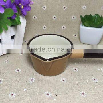 Stocked Korean Style Colorful Single Handle Cheap Ceramic Pots photo-2