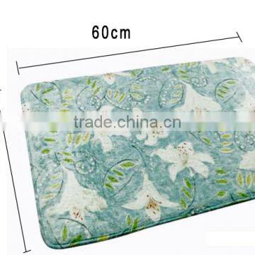 Flower Printed Non Slip Memory Foam Bathroom Mat photo-3