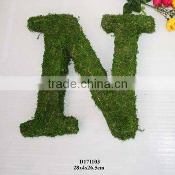 moss letters for wedding decoration