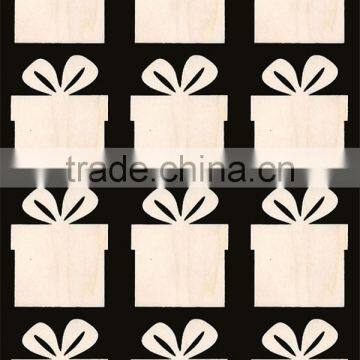 Hot Sell Bow 2 Inch Tall Ornaments Natural Craft Wood Cutout Made in China