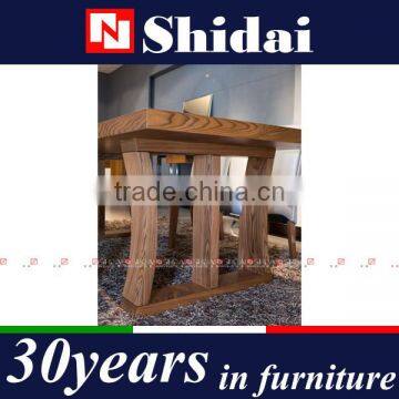 HOT SALE Walnut Veneer Modern Wooden Dining Table Set A-18RE photo-6