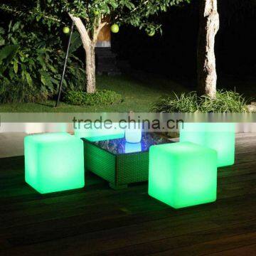 rechargeable LED cube chair colorful LED funiture Changing led cube chair/modern led cube /light led cube furniture