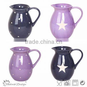 Color Glaze Ceramic Milk Jug Pitcher photo-5