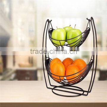 2017 Hot selling wire fruit basket,2-tier wire fruit basket for fruit