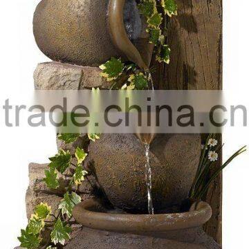 Four Rustic Jugs Cascading Water Fountain