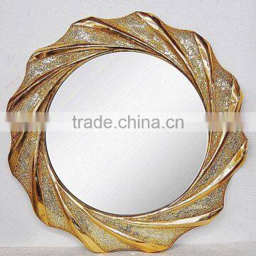 Round glass mirror in resin material