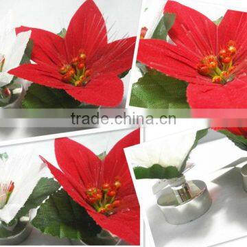 wholesales plastic atificial rose flower with LED light table decorations